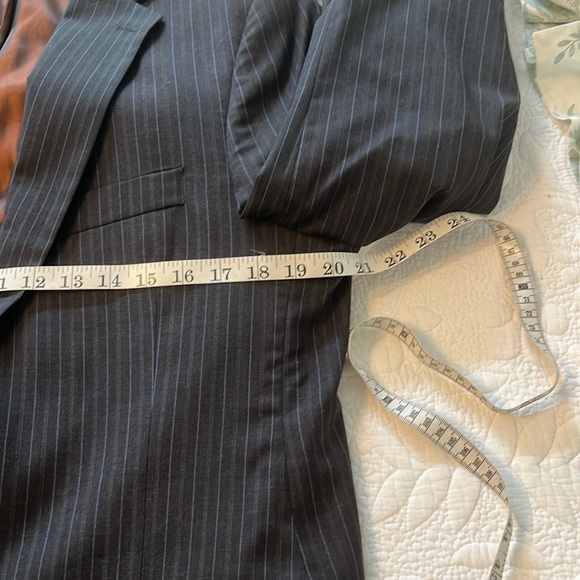 Ben Sherman Black Wool Suit Jacket Windowpane Design - Picture 4 of 16